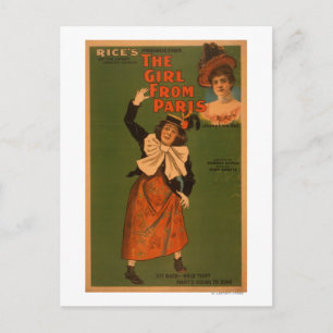 "The Girl from Paris" Theater Musical Poster Postkarte