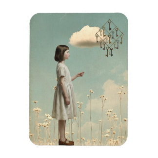 The Girl & Her Key Kite | Surreal Storybook  Magnet