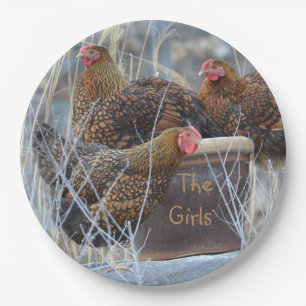 "The Girls" Hühnerpapierteller Pappteller