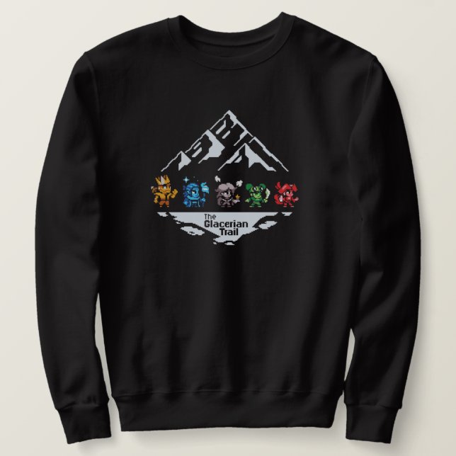 The Glacerian Trail - Black Sweatshirt (Design vorne)