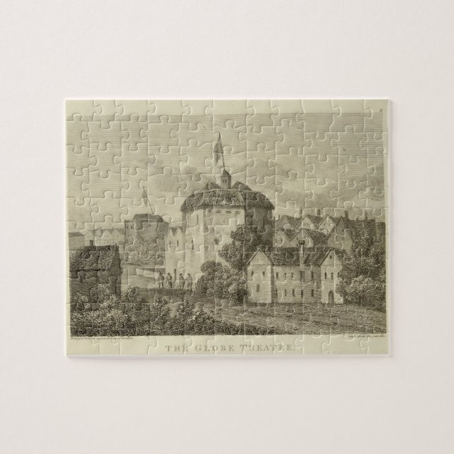 The Globe-Theater auf dem Bankside, wie es i Puzzle (Horizontal)