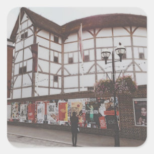 The Globe Theater - London - Vereinigtes Königreic Quadratischer Aufkleber