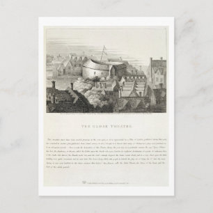 The Globe Theatre, c.1647, herausgegeben von Rober Postkarte