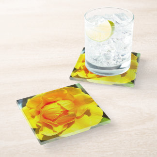 The Glorious Yellow Rose, Glass Coaster Glasuntersetzer