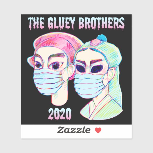 The Gluey Brothers 2020 Sticker (Blatt)