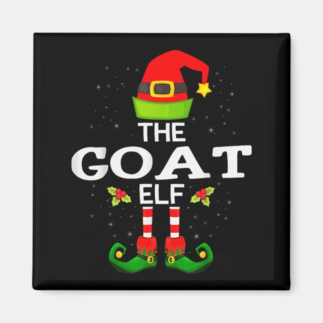 The Goat Elf Christmas Family Matching Pajama  Magnet (Vorne)