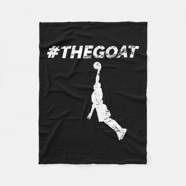 The Goat Greatest Of All Time Basketball Motivatio Fleecedecke (Vorderseite)