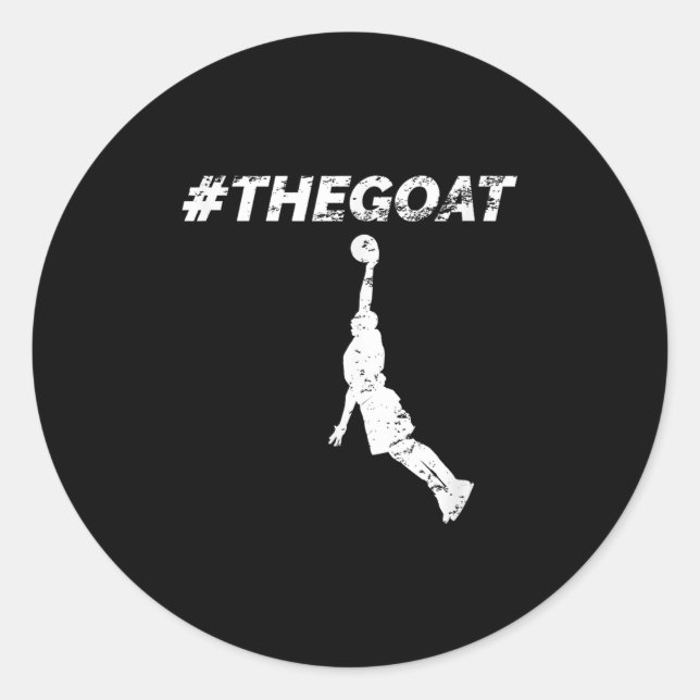 The Goat Greatest Of All Time Basketball Motivatio Runder Aufkleber (Vorderseite)