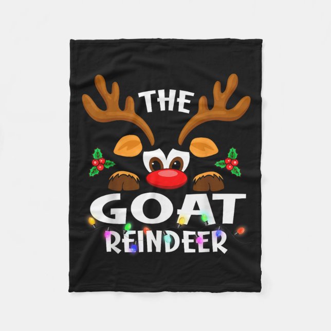 The Goat Reindeer Christmas Men Women  Fleecedecke (Vorderseite)