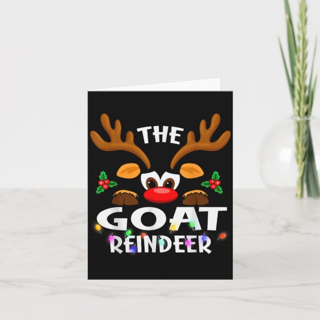 The Goat Reindeer Christmas Men Women  Karte (Vorderseite)