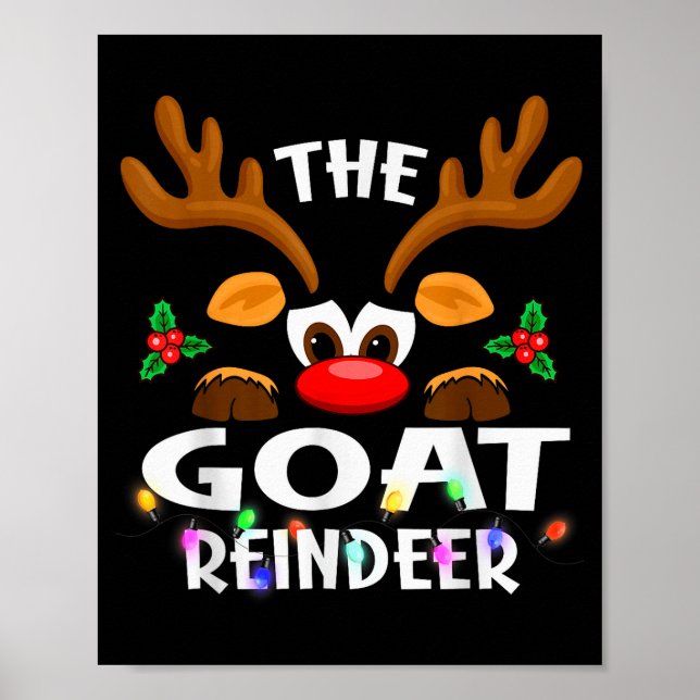The Goat Reindeer Christmas Men Women  Poster (Vorne)