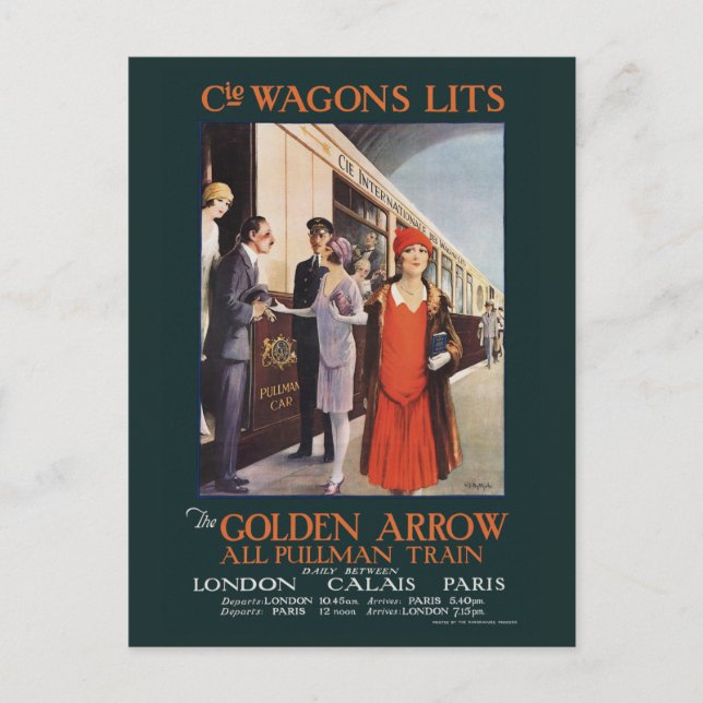 The Golden Arrow Vintage Poster 1925 Postkarte (Vorderseite)