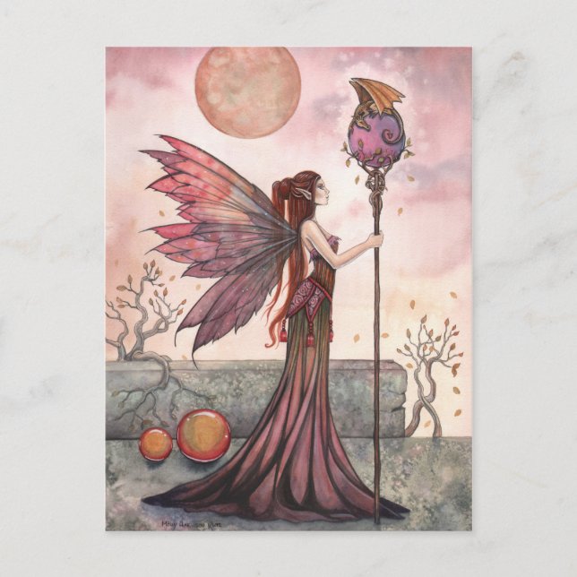 The Golden Dragon Faiasy Postcard Postkarte (Vorderseite)