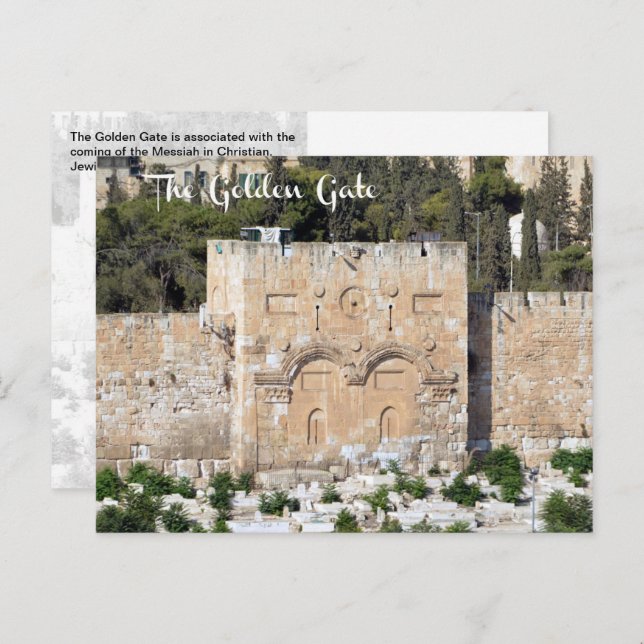The Golden Gate, Old City of Jerusalem, Israel - Postkarte (Vorne/Hinten)