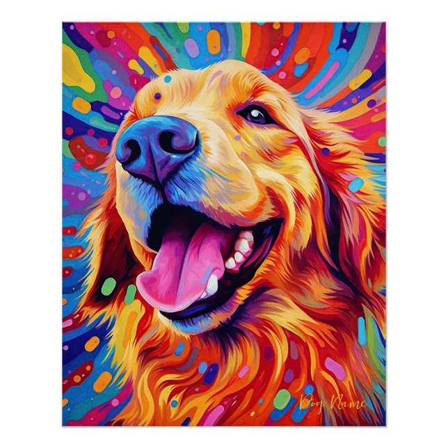 The Golden Retriever Dog 003 - Zetton Ziana Poster (Vorderseite)