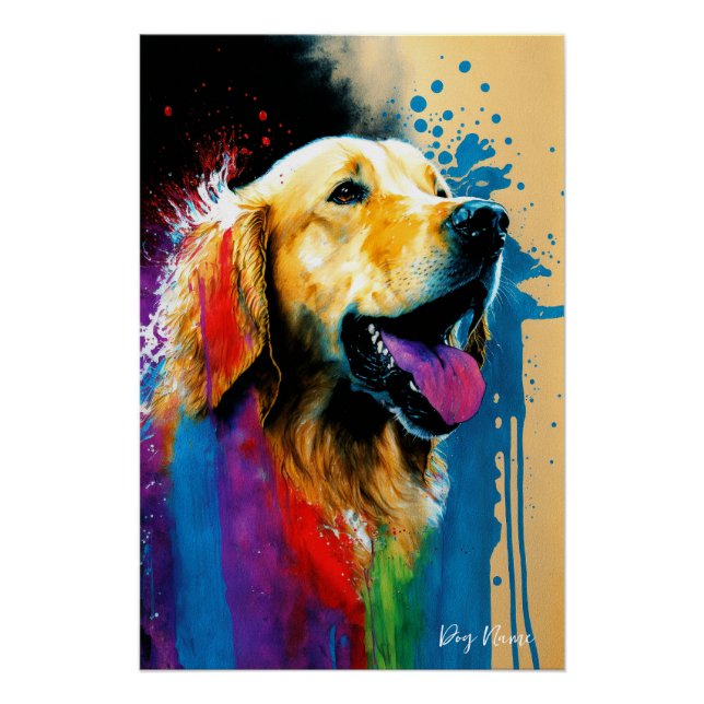 The Golden Retriever Dog - Composition 005 Poster (Vorderseite)