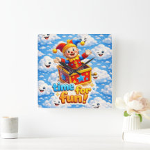 The golden toy box nursery wall clock