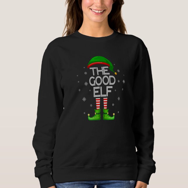 The Good Elf  Group Matching Christmas Pajamas Sweatshirt (Vorderseite)