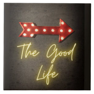 The Good Life Neon Pfeil Fliese