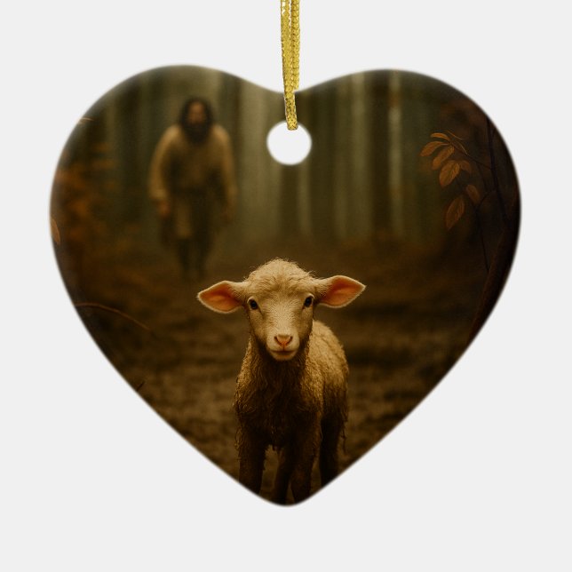 The Good Shepherd and the Lost Lamb Keramik Ornament (Vorne)