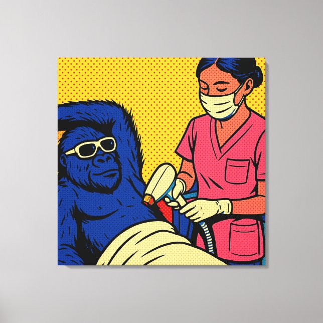  The Gorilla Who Goes to the Hair Removal Salon Leinwanddruck (Vorderseite)