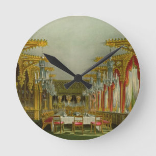 The Gothic Dining Room at Carlton House from Pyne' Runde Wanduhr