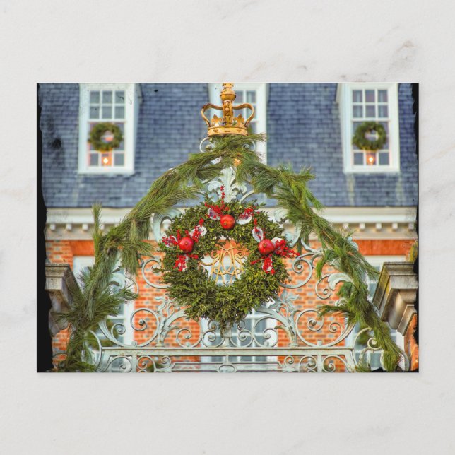 The Governor's Palace Gate Williamsburg, VA Postkarte (Vorderseite)