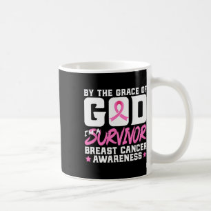 The Grace God I'm a Survivor Breast Cancer Awarene Kaffeetasse