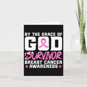 The Grace God I'm a Survivor Breast Cancer Awarene Karte