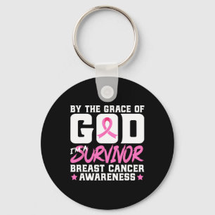 The Grace God I'm a Survivor Breast Cancer Awarene Schlüsselanhänger