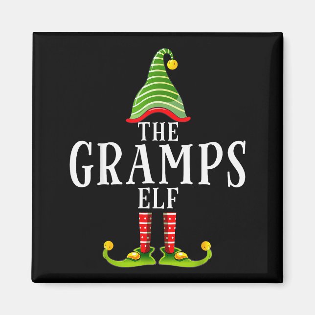 The Gramps Elf Funny Matching Pajama Xmas  Magnet (Vorne)