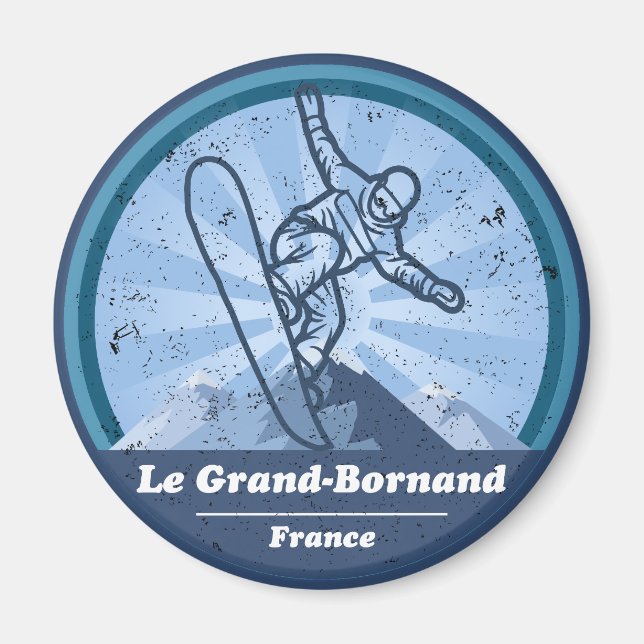 The Grand-Bornand Snowboard Magnet (Vorne)