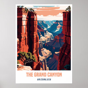 The Grand Canyon, Arizona, USA Moderne Illustratio Poster