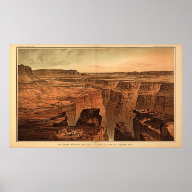 The Grand Canyon von Clarence Dutton 1882 Poster (Vorne)
