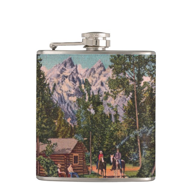 The Grand Tetons - Wyomoming Flask Flachmann (Vorderseite)