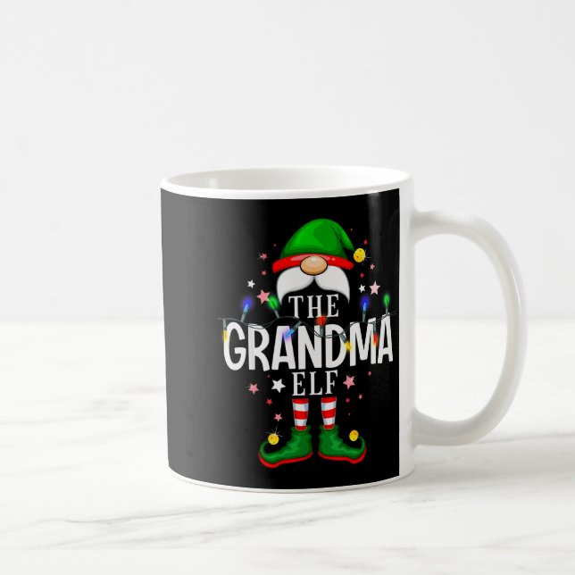 The Grandma Elf Christmas Family Pajama Party  Kaffeetasse (Rechts)