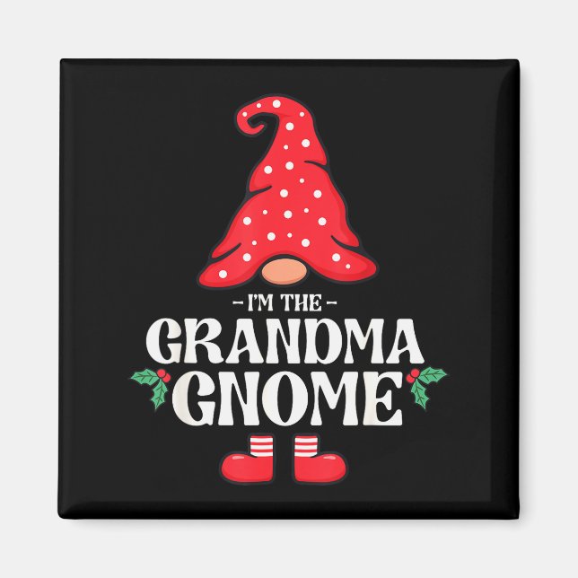 The Grandma Gnome Funny Family Matching Group Chri Magnet (Vorne)