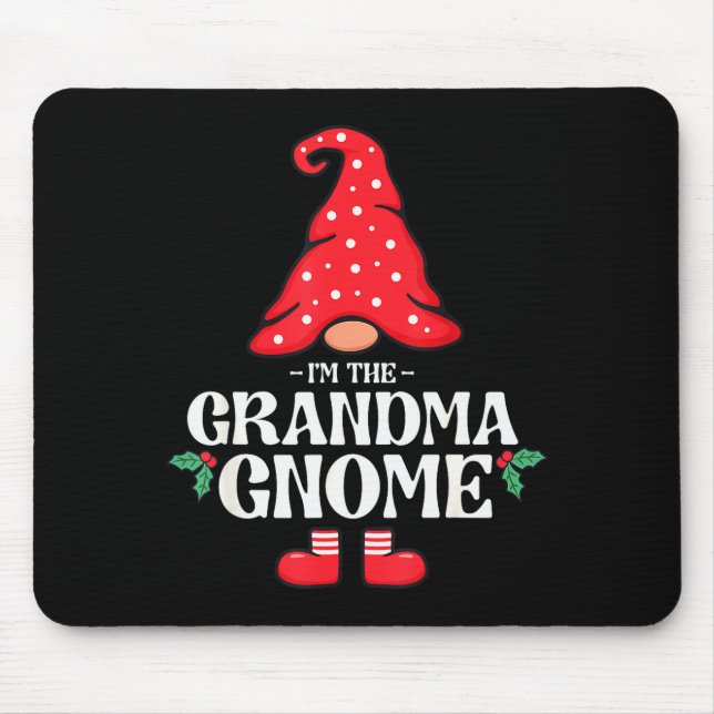 The Grandma Gnome Funny Family Matching Group Chri Mousepad (Vorne)