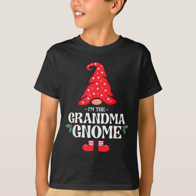The Grandma Gnome Funny Family Matching Group Chri T-Shirt (Vorderseite)