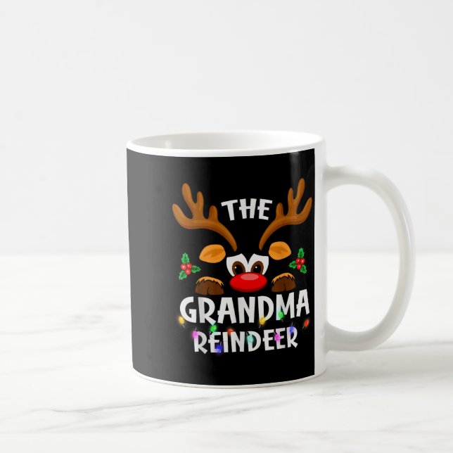 The Grandma Reindeer Christmas Men Women  Kaffeetasse (Rechts)