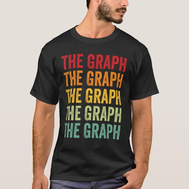 The Graph Krypto-Regenbogen-Textdesign T-Shirt (Vorderseite)