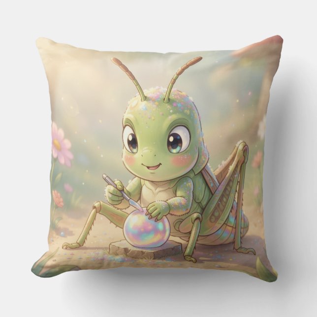 The Grasshopper and the Nectar Artwork.8 Kissen (Vorderseite)