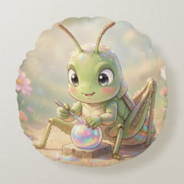 The Grasshopper and the Nectar Artwork.8 Rundes Kissen