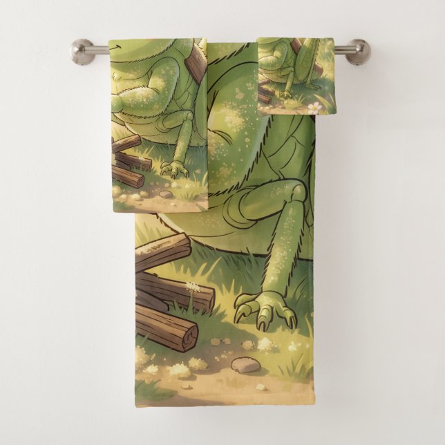 The Grasshopper and the Nectar Artwork Badhandtuch Set (Insitu)