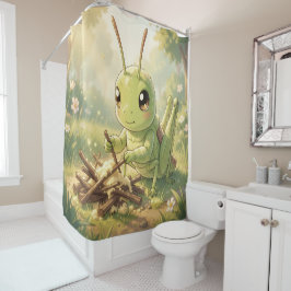 The Grasshopper and the Nectar Artwork Duschvorhang