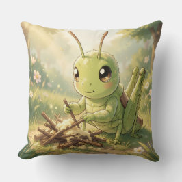 The Grasshopper and the Nectar Artwork Kissen