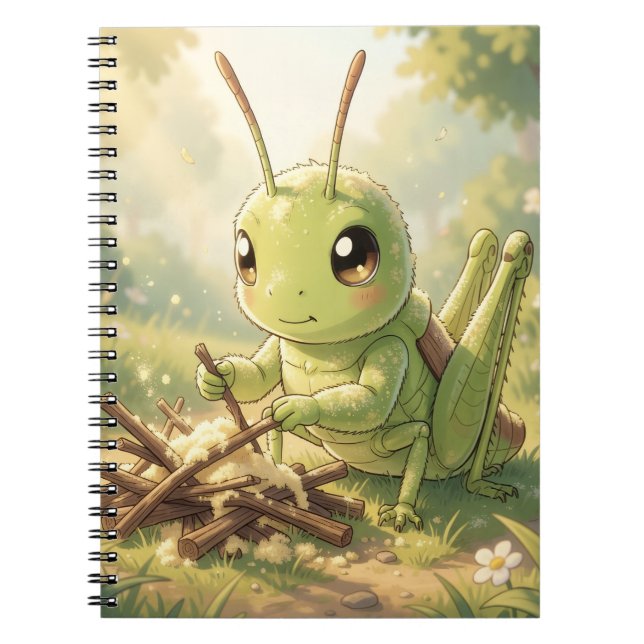 The Grasshopper and the Nectar Artwork Notizblock (Vorderseite)