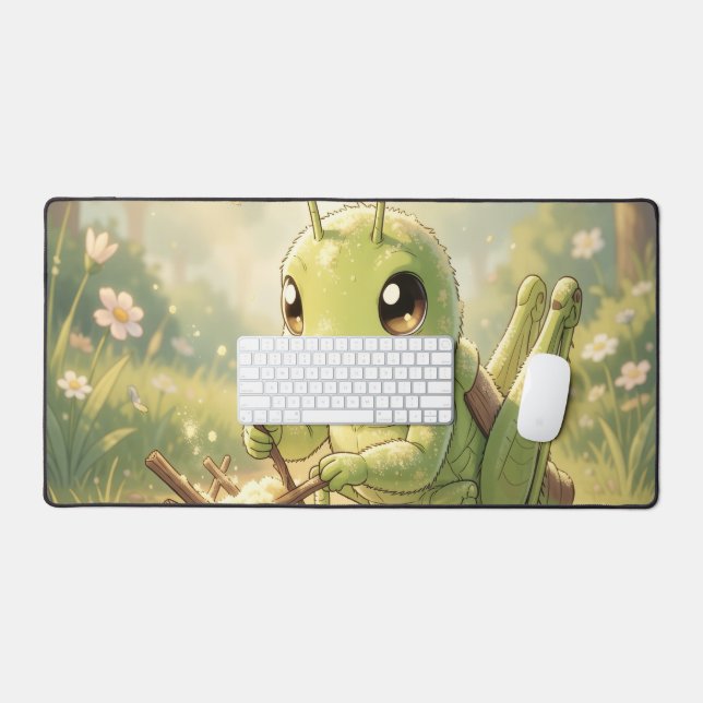 The Grasshopper and the Nectar Artwork Schreibtischunterlage (Tastatur & Maus)