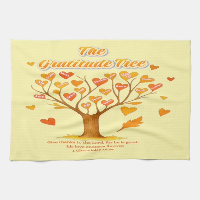 "The Gratitude Tree" Küchentücher (Horizontal)