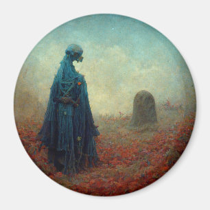 The Grave Surreal Sci-Fi Fantasy Alien Magnet